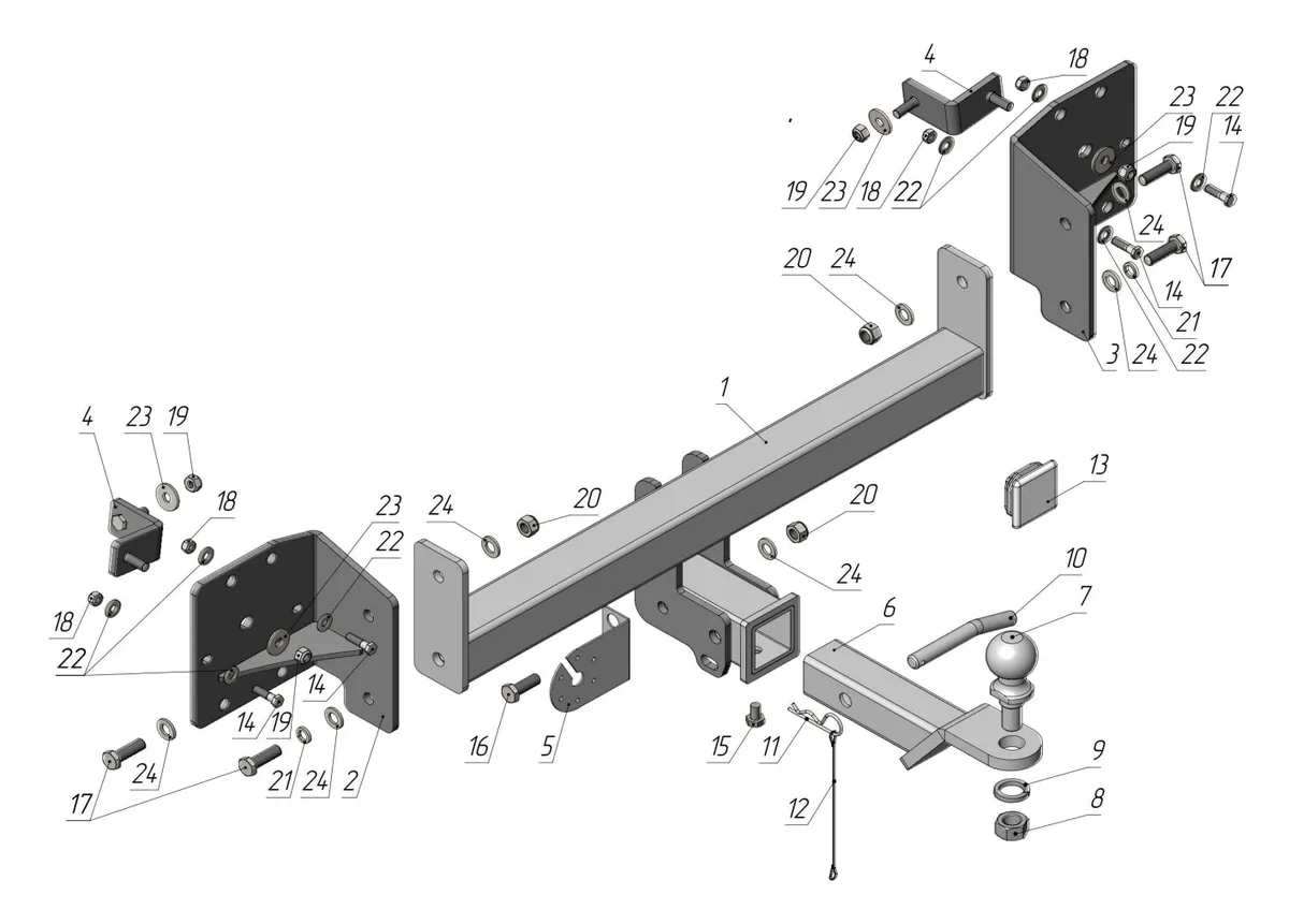 Фаркоп Лидер Плюс для Geely Atlas 2024- Арт. G207-E G207-E в Краснодар