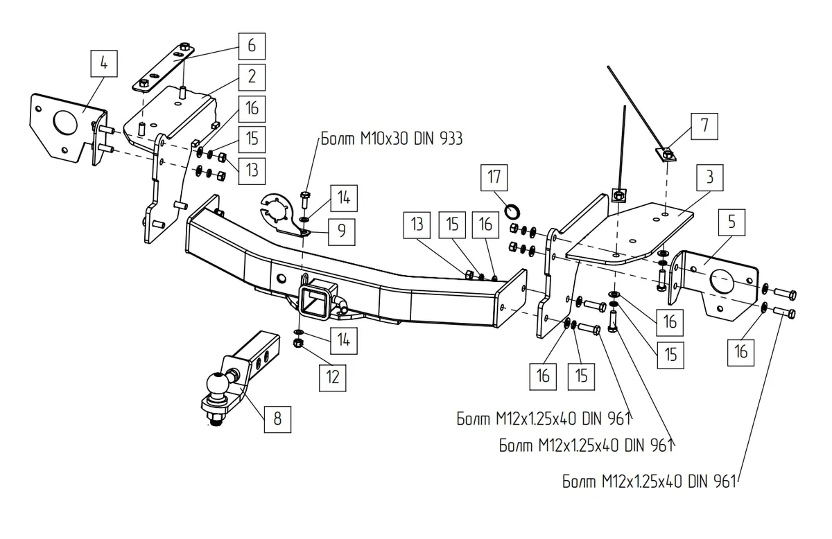 Фаркоп TowRus для GAC GS8 2021- Арт. 109182 109182 в Краснодар Фаркоп TowRus для GAC GS8 2021- Арт. 109182 109182 в Краснодар