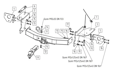 Фаркоп TowRus для GAC GS8 2021- Арт. 109182 109182 в Краснодар
