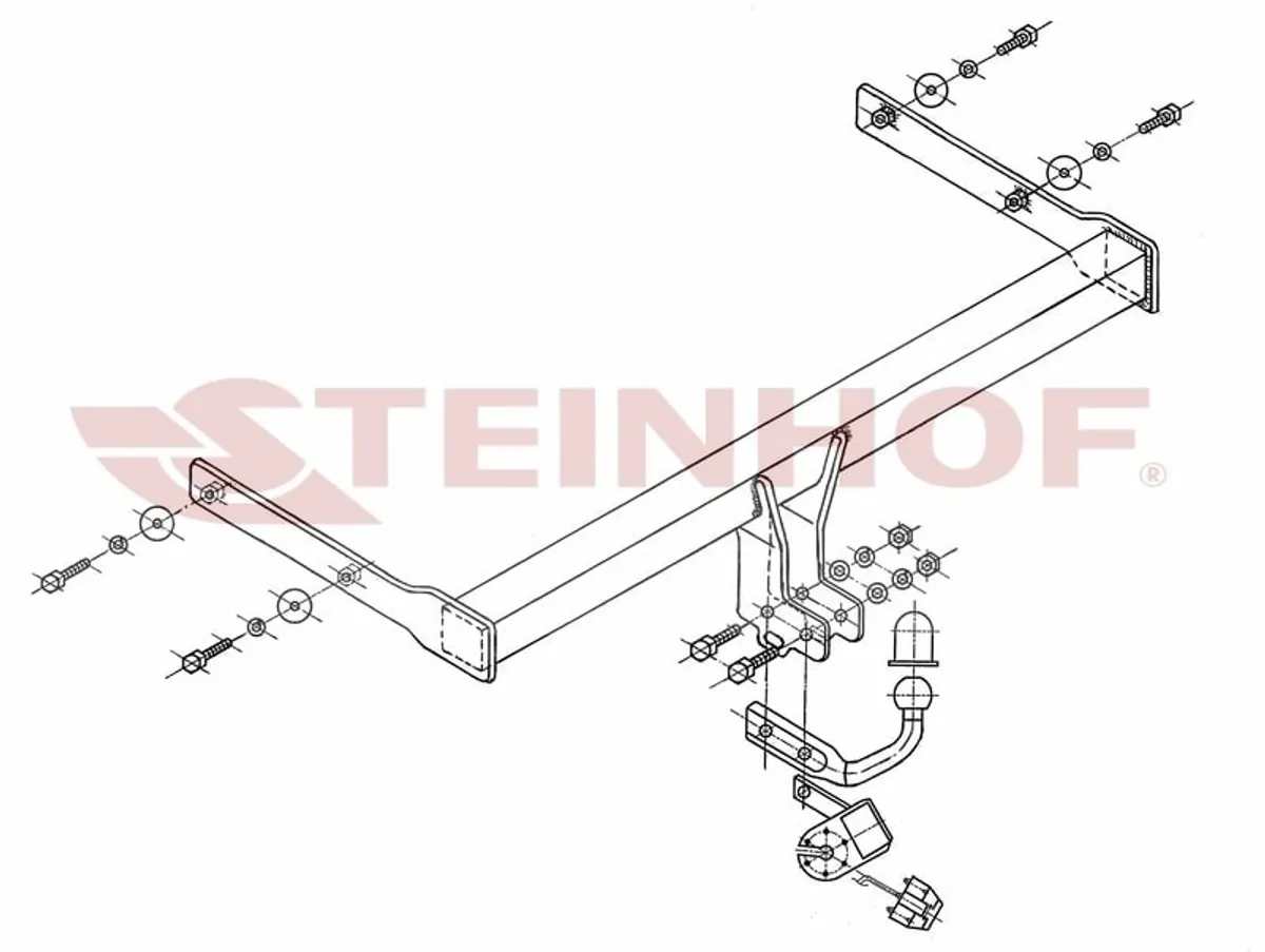 Фаркоп Steinhof для Volkswagen Passat 2021-2026 S-341 в Краснодар Фаркоп Steinhof для Volkswagen Passat 2021-2026 S-341 в Краснодар