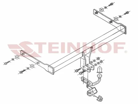 Фаркоп Steinhof для Volkswagen Passat 2021-2026 S-341 в Краснодар