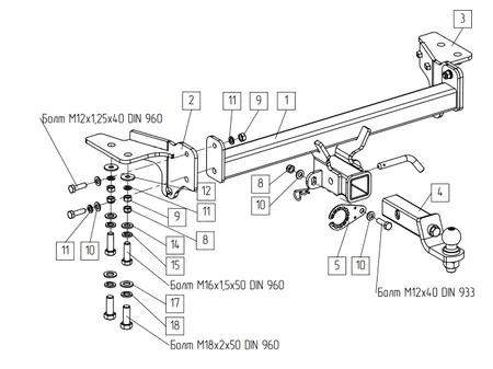 Фаркоп TowRus для Haval Dargo 2022- 129299 в Краснодар
