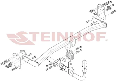 Фаркоп Steinhof для Hyundai Kona 2017-2023, (кроме N-Line и ADBlue) H-266 в Краснодар
